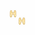 Bubble Initial Stud Earrings